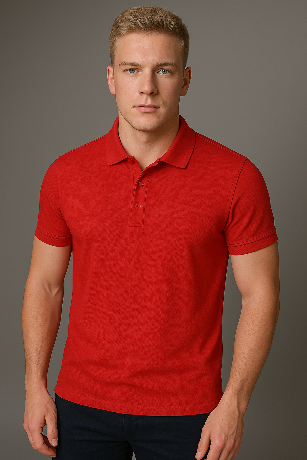 Erkek Kırmızı Polo Yaka T-shirt