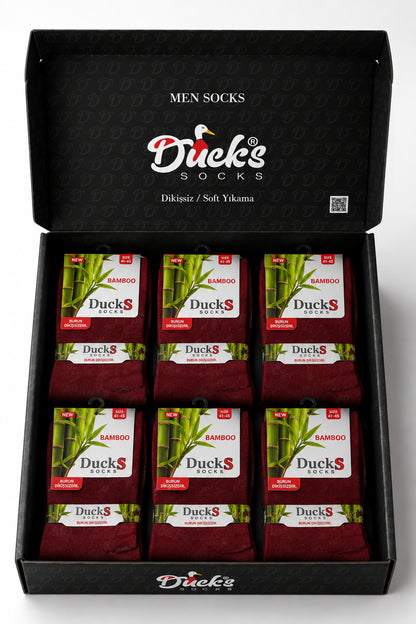 Erkek Bambu Patik Kutulu Çorap 6 Çift Dikişsiz Nefes Alabilir Terletmez
