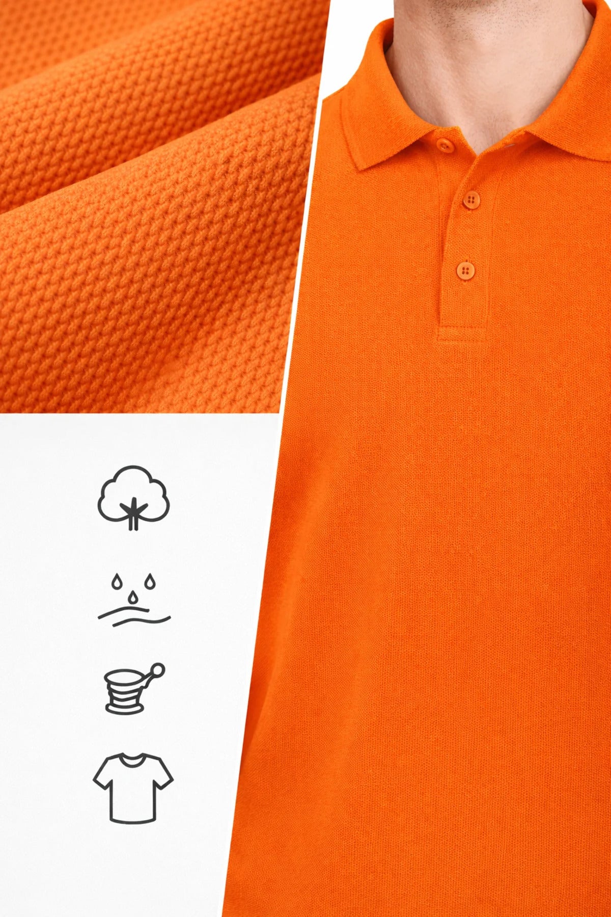 Erkek Turuncu Polo Yaka T-shirt