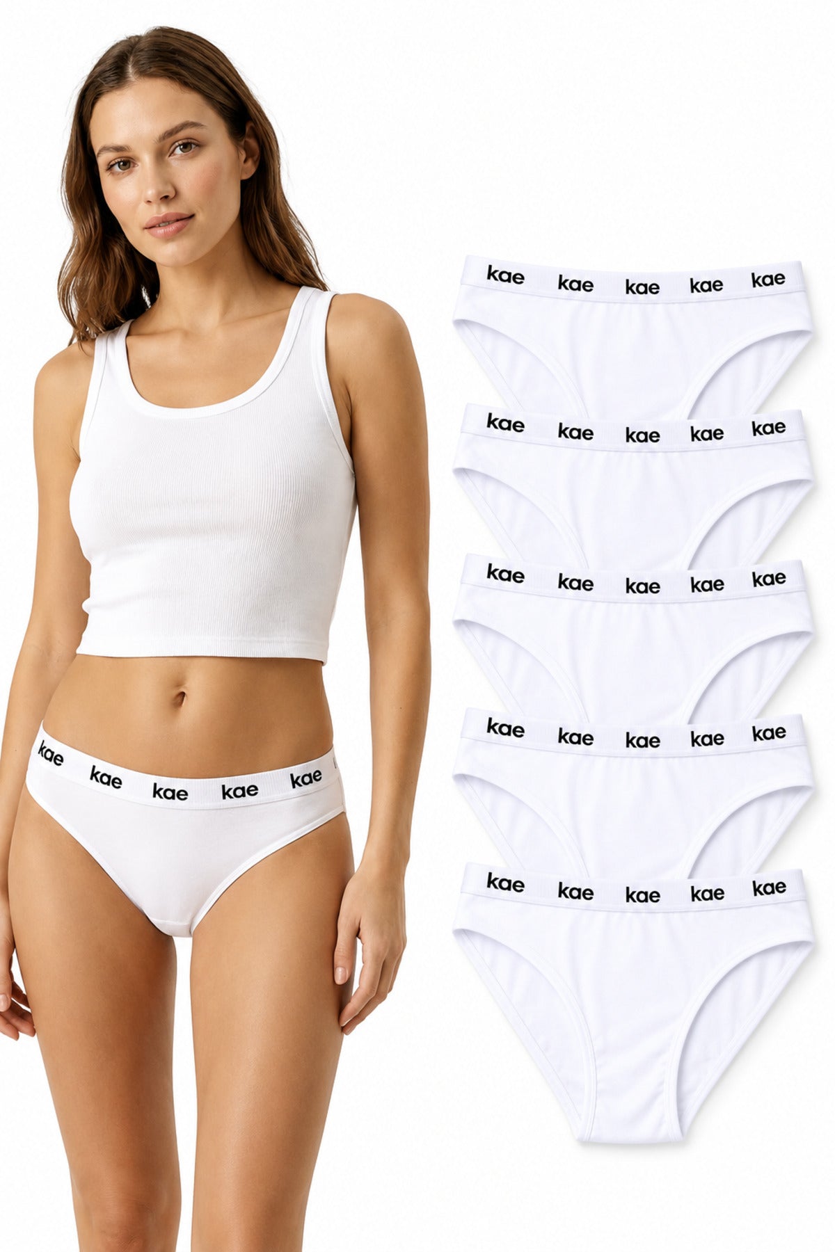 Kadın 5'li Slip Lastikli Külot Extra Yumuşak Pamuklu İz Bırakmaz Soft Premium Kumaş