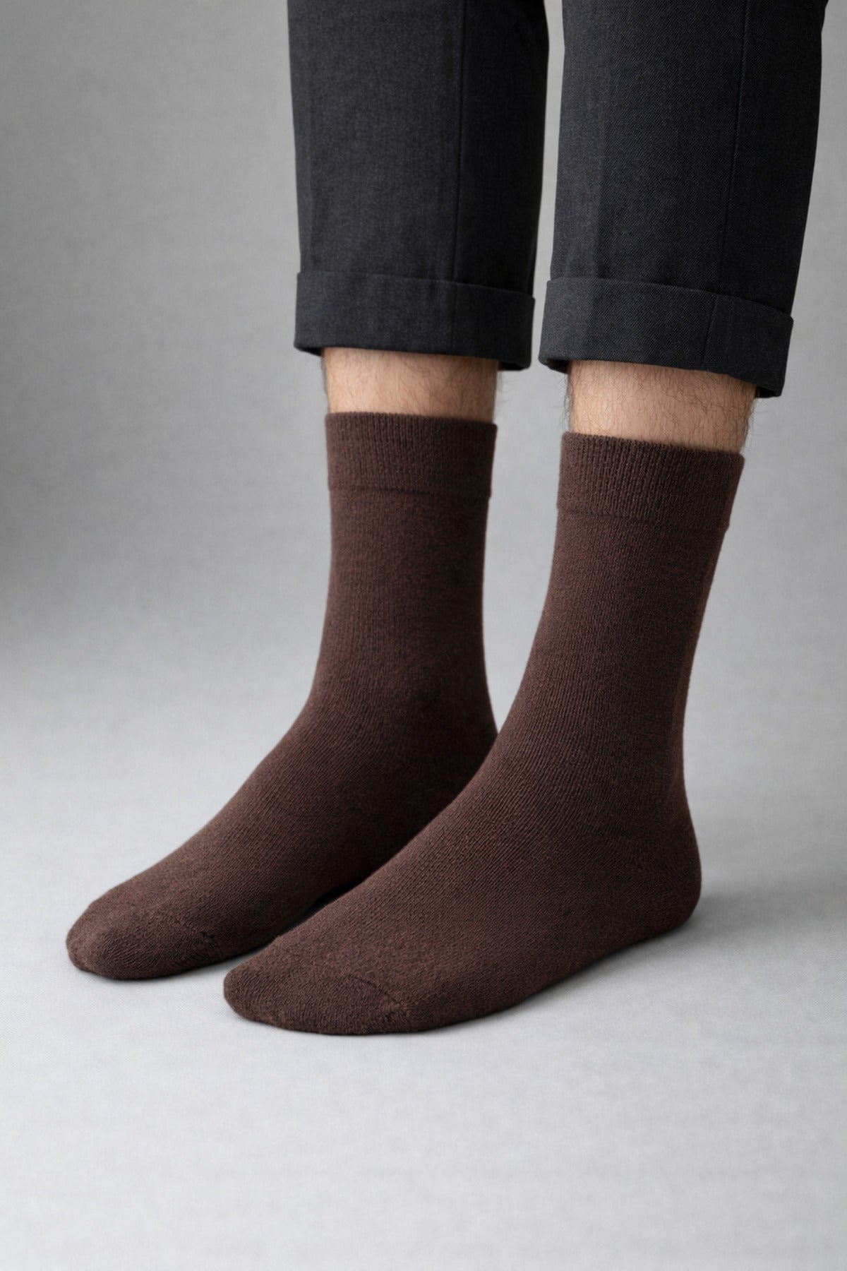 Ducks Socks Toprak Renkleri Erkek 3'lü Dikişsiz Isı Koruyucu Termal Kışlık Havlu Çorap