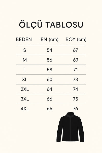 Erkek Anti-pilling Tüylenme Yapmayan Standart Fit Dik Yaka Soğuk Geçirmez Üç Cepli Fermuarlı Polar