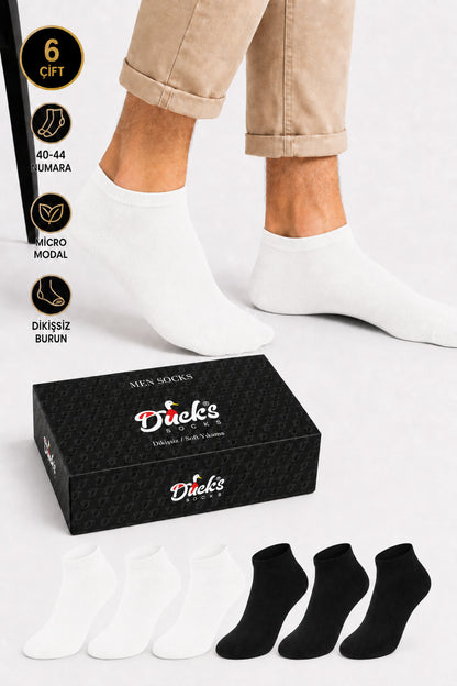 Erkek Micro Modal Çorap 6'lı Kutulu Organik Kumaş Nefes Alabilen Terletmez Koku Yapmayan Çorap
