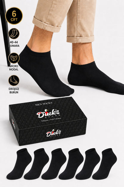 Erkek Micro Modal Çorap 6'lı Kutulu Organik Kumaş Nefes Alabilen Terletmez Koku Yapmayan Çorap