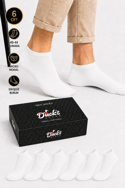 Erkek Micro Modal Çorap 6'lı Kutulu Organik Kumaş Nefes Alabilen Terletmez Koku Yapmayan Çorap