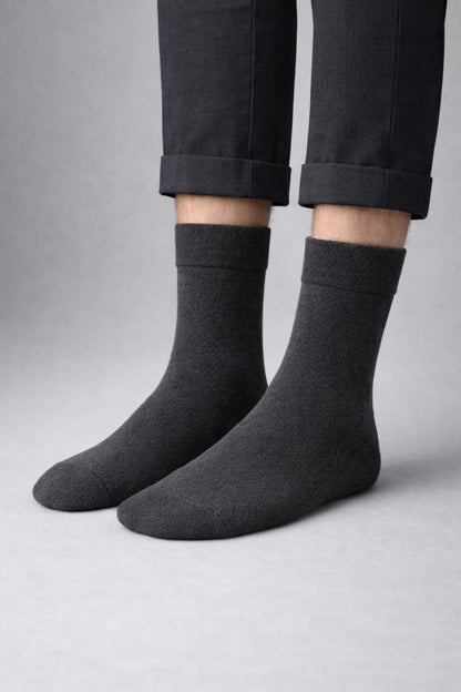 Ducks Socks Füme Erkek 3'lü Dikişsiz Isı Koruyucu Termal Kışlık Havlu Çorap