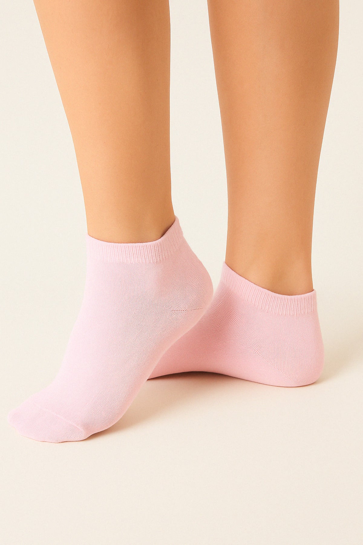 Pembe 6 Çift Kadın Bambu Dikişsiz Patik Kısa Çorap