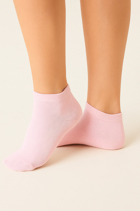 Pembe 6 Çift Kadın Bambu Dikişsiz Patik Kısa Çorap