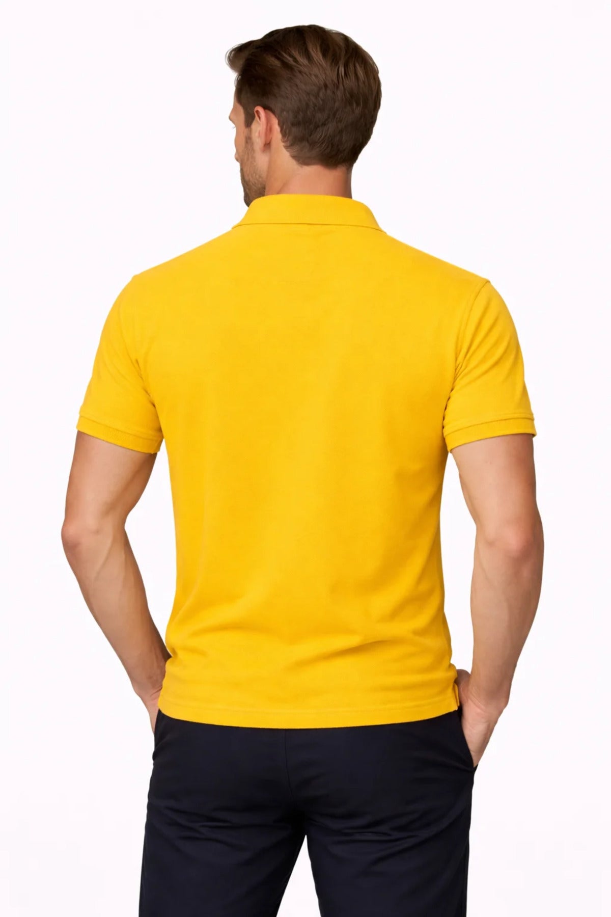 Erkek Sarı Polo Yaka T-shirt