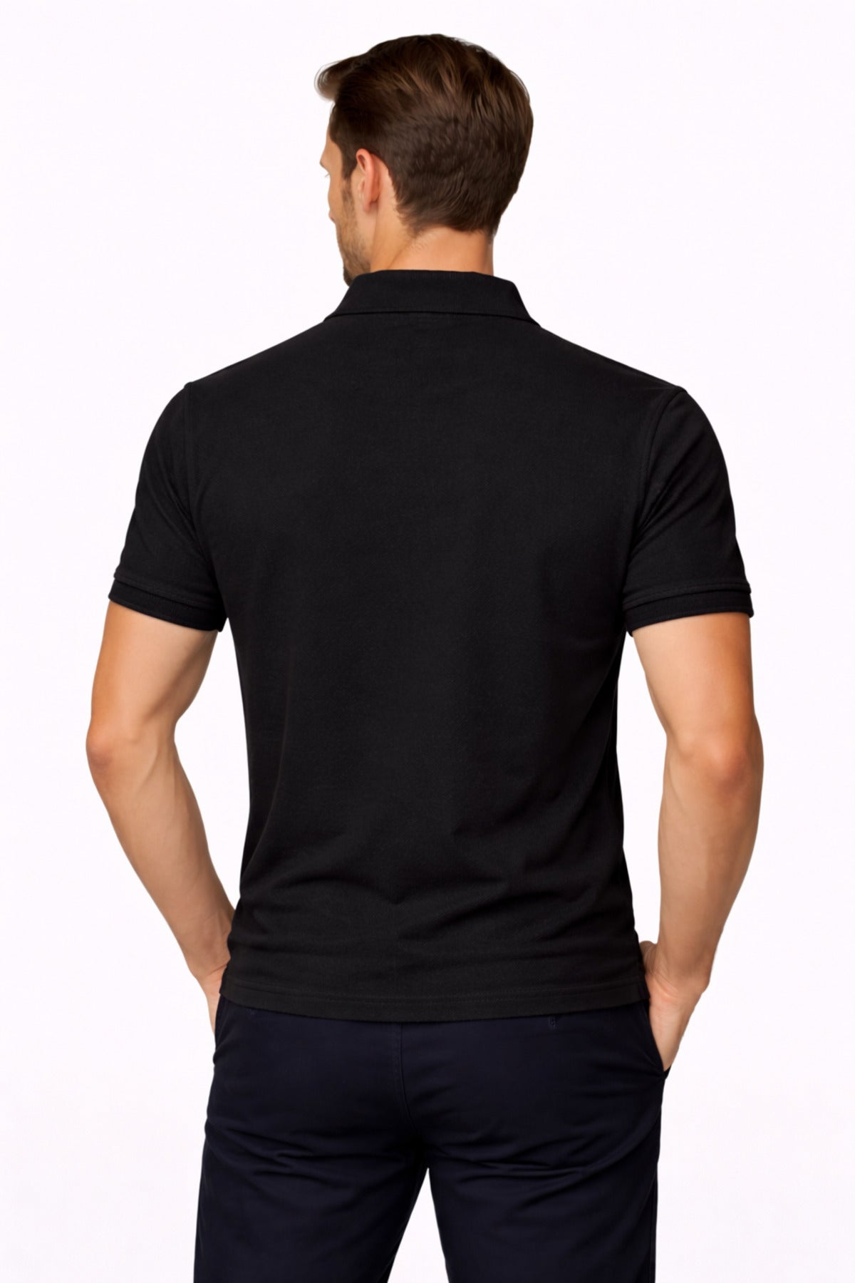 Erkek Siyah Polo Yaka T-shirt