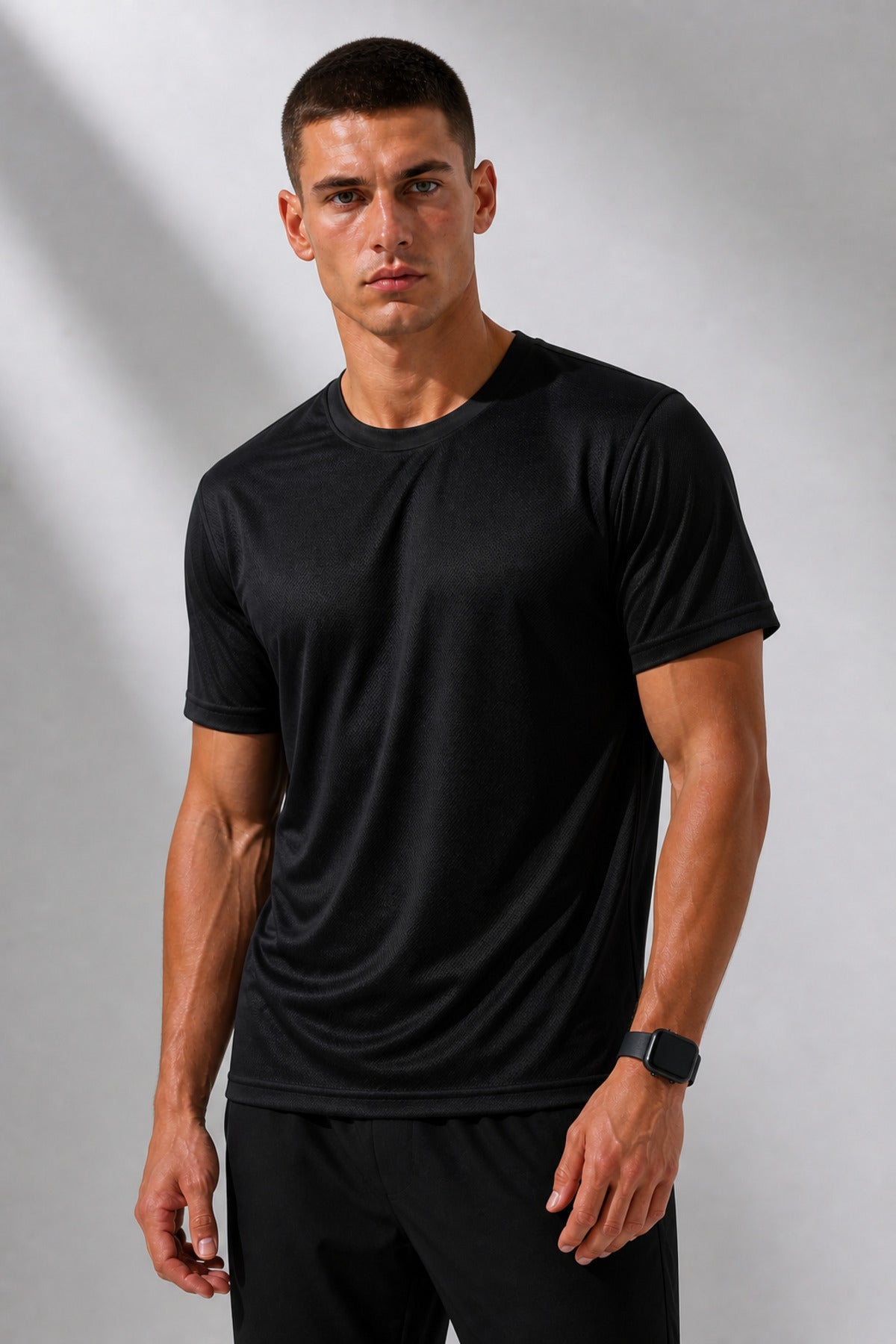 Erkek Spor Tişört Hızlı Kuruyan Esnek ve Dayanıklı Kumaş Nem Emici Spor T-Shirt