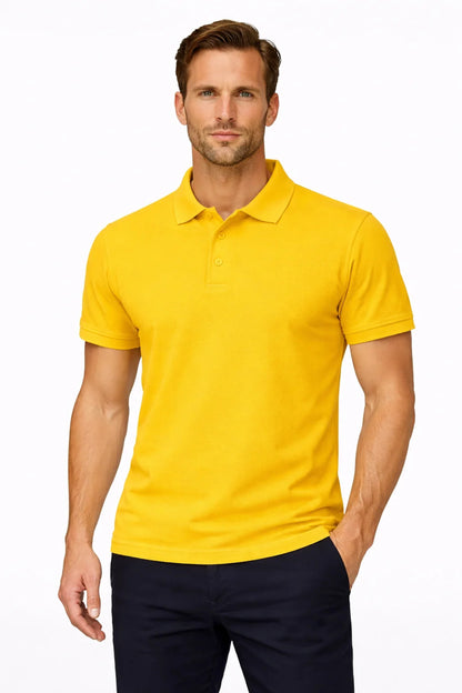 Erkek Sarı Polo Yaka T-shirt