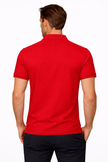 Erkek Kırmızı Polo Yaka T-shirt