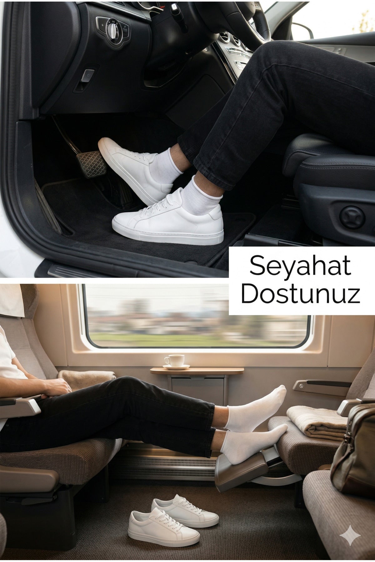 Kadın Beyaz Lastiksiz Seyahat Çorabı 3’lü Paket Dikişsiz/Premium/Pamuk/Kısa/ Yolculuk Çorabı