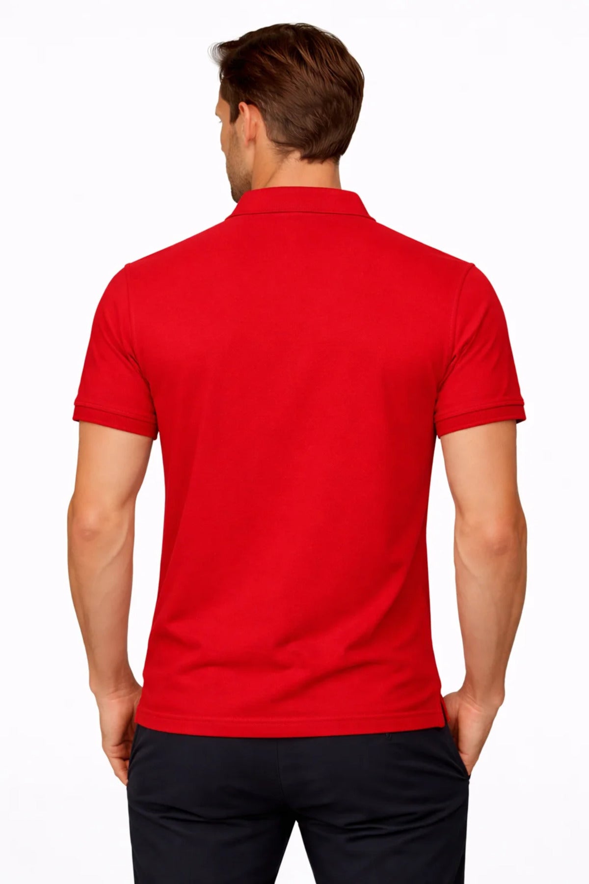 Erkek Kırmızı Polo Yaka T-shirt