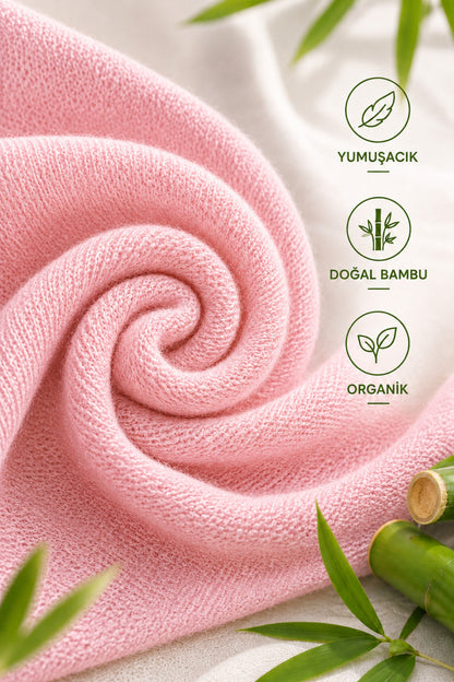 Kadın Pembe 6'lı Bambu Extra Yumuşak Yazlık Dikişsiz Çorap Terletmeyen Soft Çorap