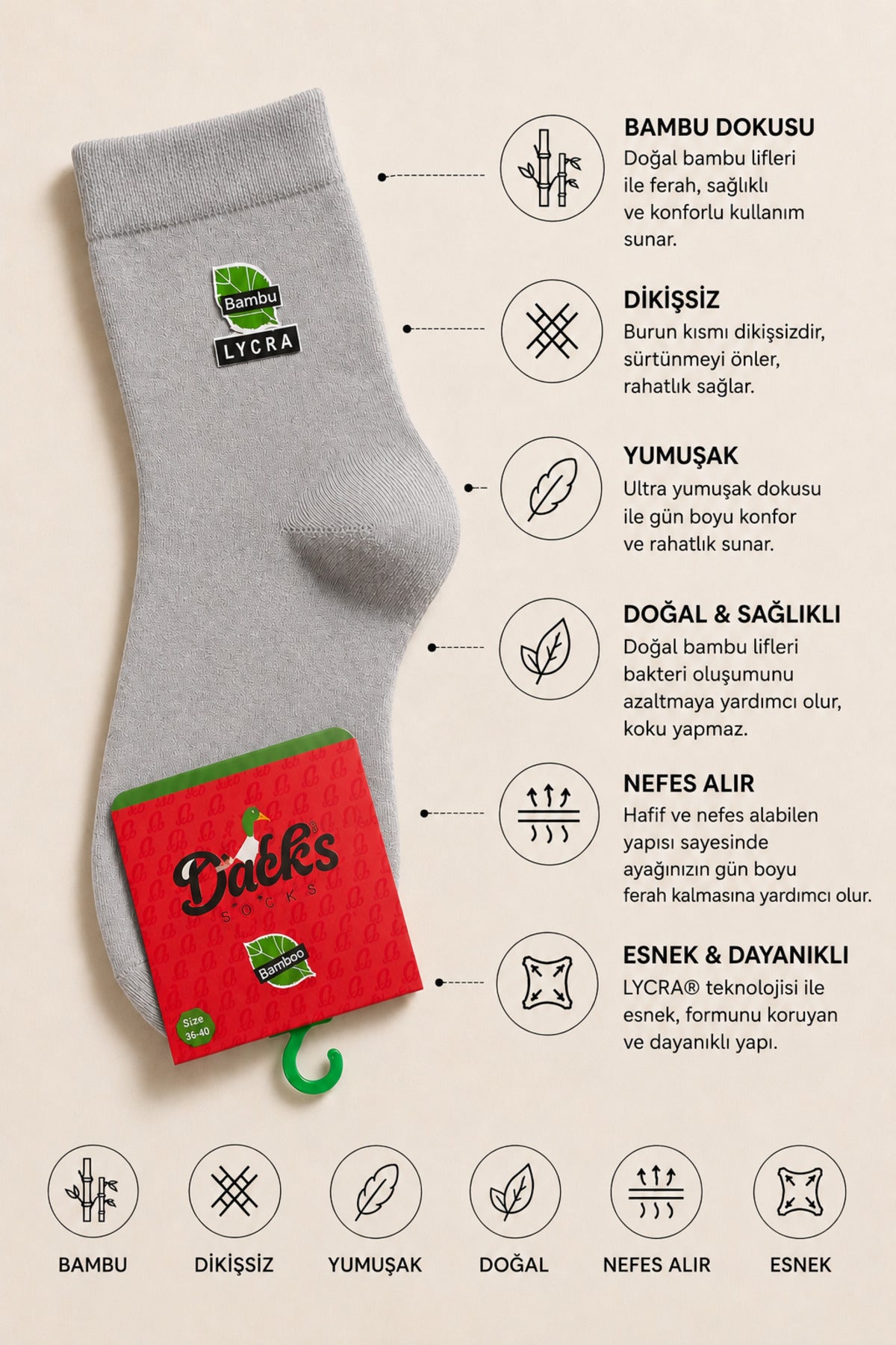 Kadın Bambu Extra Yumuşak Dikişsiz Çorap 5 Çift Kısa Konç Terletmeyen Soft Çorap