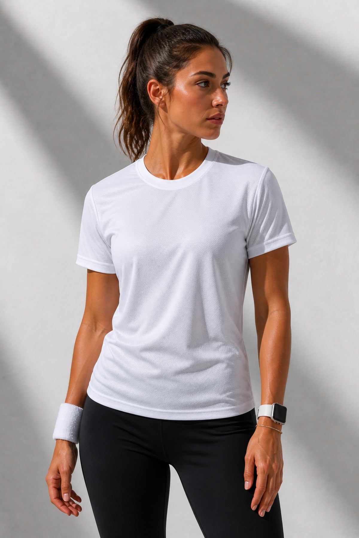 Kadın Performans Spor Tişört Hızlı Kuruyan Esnek ve Dayanıklı Kumaş Nem Emici Spor T-Shirt