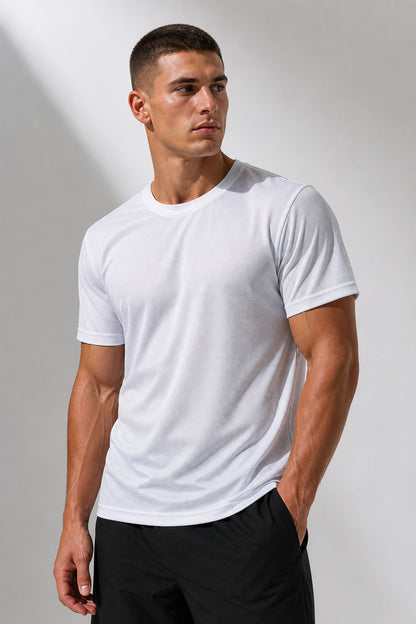 Erkek Performans Spor Tişört Hızlı Kuruyan Esnek ve Dayanıklı Kumaş Nem Emici Spor T-Shirt