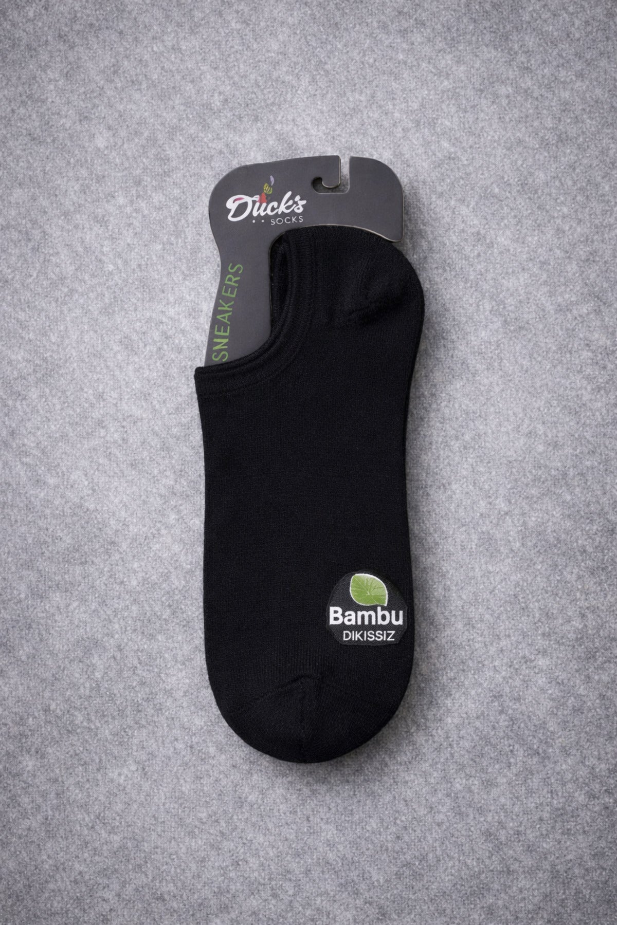 Erkek Siyah Bambu Dikişsiz Sneaker Çorap Dayanıklı 3 Çift Terletmez Günlük
