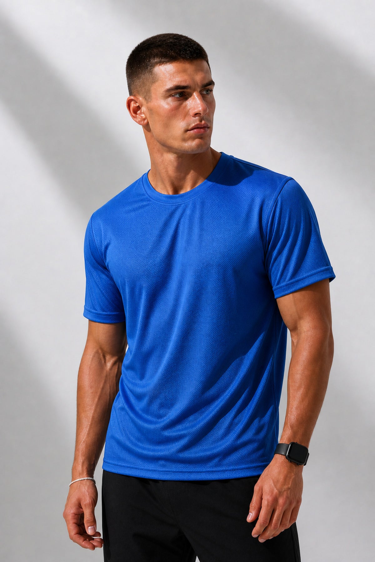 Erkek Spor Tişört Hızlı Kuruyan Esnek ve Dayanıklı Kumaş Nem Emici Spor T-Shirt