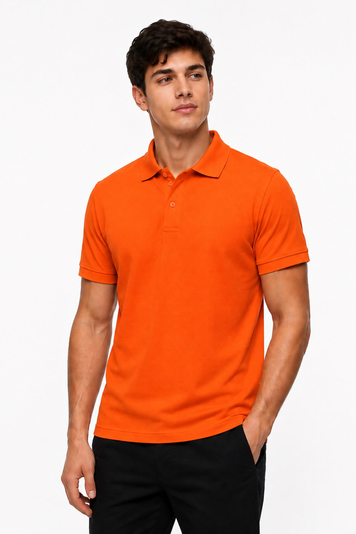 Erkek Turuncu Polo Yaka T-shirt
