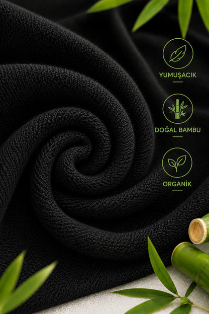 Kadın Siyah 6'lı Bambu Extra Yumuşak Yazlık Dikişsiz Çorap Terletmeyen Soft Çorap