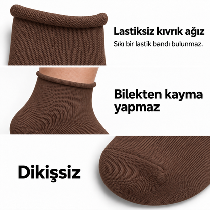 6200 kadın uzun konç lastiksiz çorap 6 çift – Kahverengi – 3. görsel