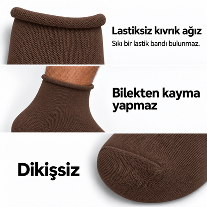 6250 erkek uzun konç lastiksiz çorap 6 çift – Kahverengi – 3. görsel