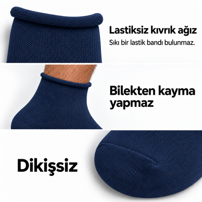 6250 erkek uzun konç lastiksiz çorap 6 çift – Lacivert – 3. görsel