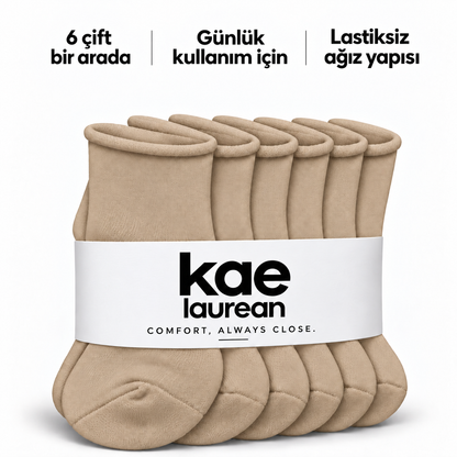 6251 erkek kısa konç lastiksiz çorap 6 çift – Bej – 4. görsel