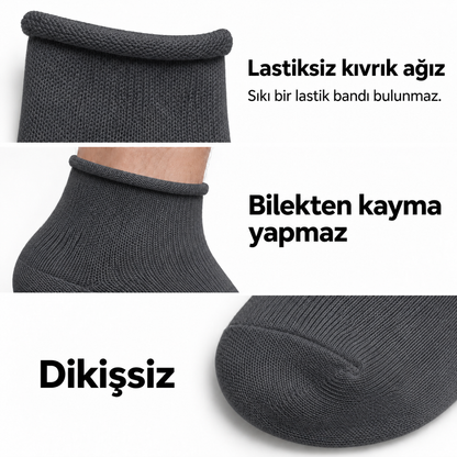 6251 erkek kısa konç lastiksiz çorap 6 çift – Füme – 3. görsel