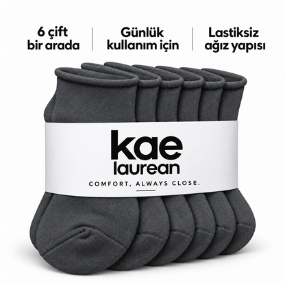6251 erkek kısa konç lastiksiz çorap 6 çift – Füme – 4. görsel