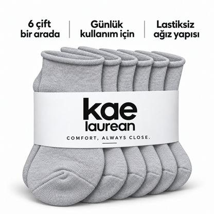 6251 erkek kısa konç lastiksiz çorap 6 çift – Gri – 4. görsel