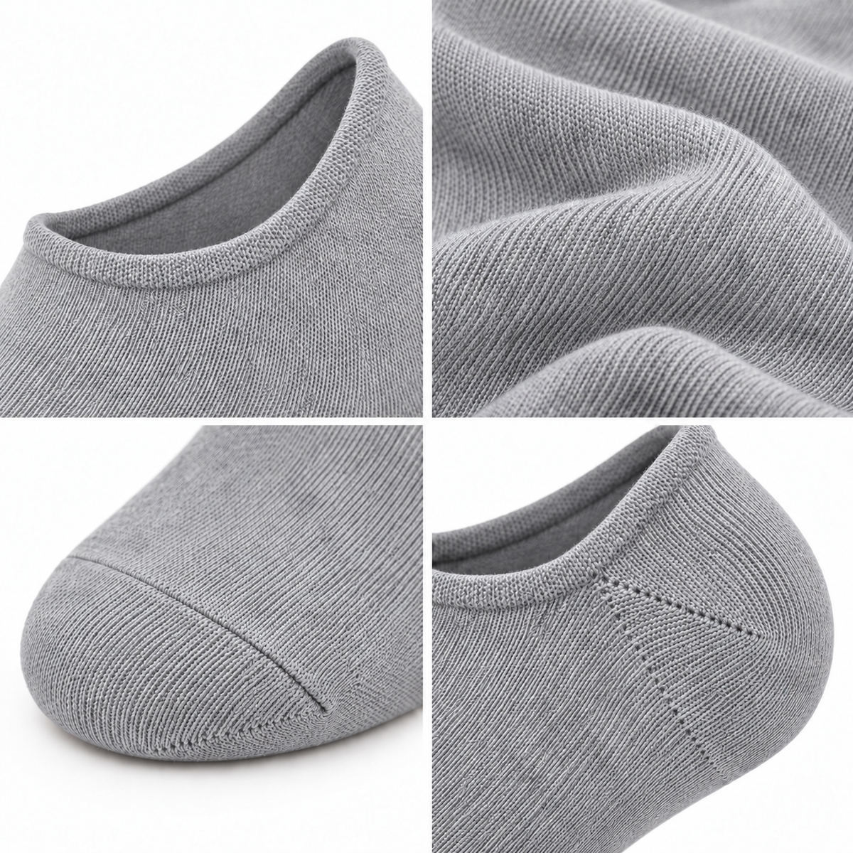 8034 erkek bambu sneaker çorap 6 çift – Gri – 3. görsel
