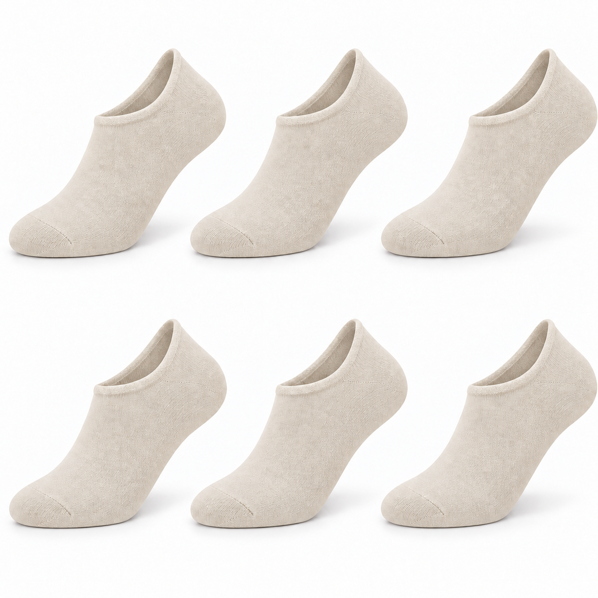8034 erkek bambu sneaker çorap 6 çift – Taş – 1. görsel