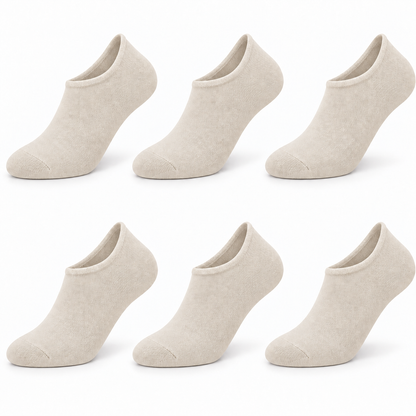 8034 erkek bambu sneaker çorap 6 çift – Taş – 1. görsel