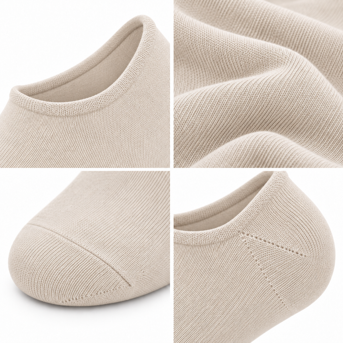 8034 erkek bambu sneaker çorap 6 çift – Taş – 3. görsel
