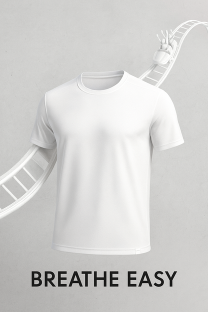 Kadın Beyaz Performans Spor Tişört Hızlı Kuruyan Esnek ve Dayanıklı Kumaş Nem Emici Spor T-Shirt
