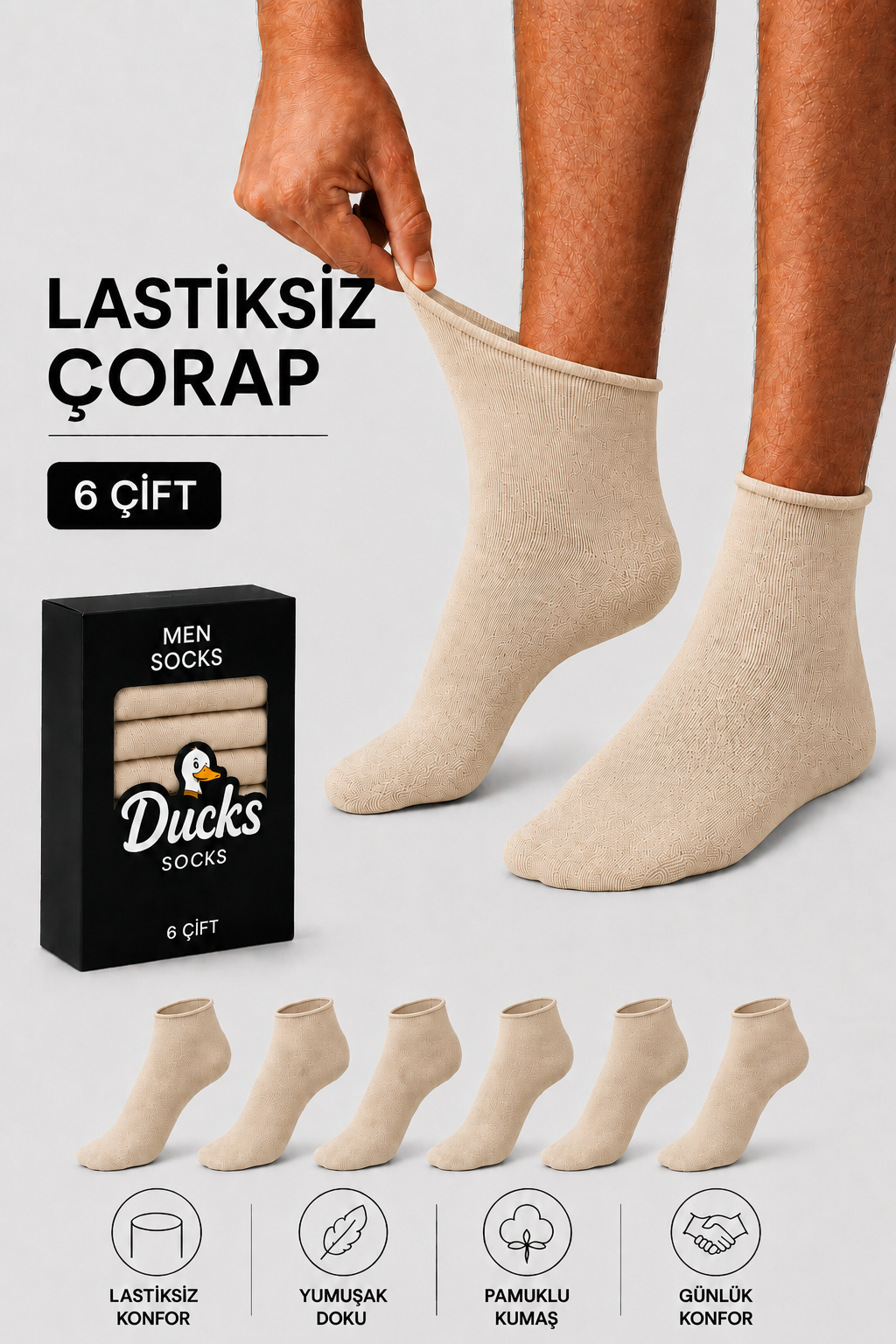 Erkek Kahverengi 6'lı Pamuklu Kutulu Lastiksiz Siyah Dikişsiz Esnek Kısa Konç Sıkmayan Çorap (Kopya) (Kopya) (Kopya) (Kopya) (Kopya) (Kopya)
