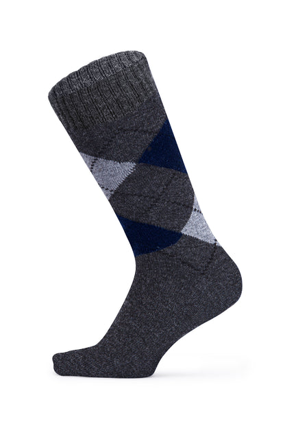 Men's 4-Pack Lambswool Patterned Wool Socks