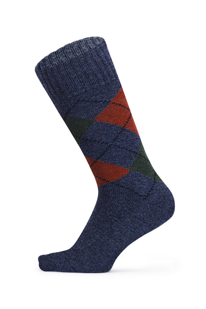 Men's 4-Pack Lambswool Patterned Wool Socks