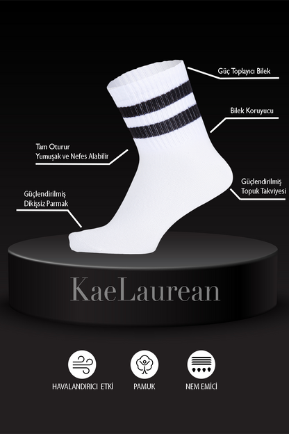 KaeLaurean 4-Pack Cotton Hoop Short Half Ankle College Type Sports Booties Washable Men's Socks 