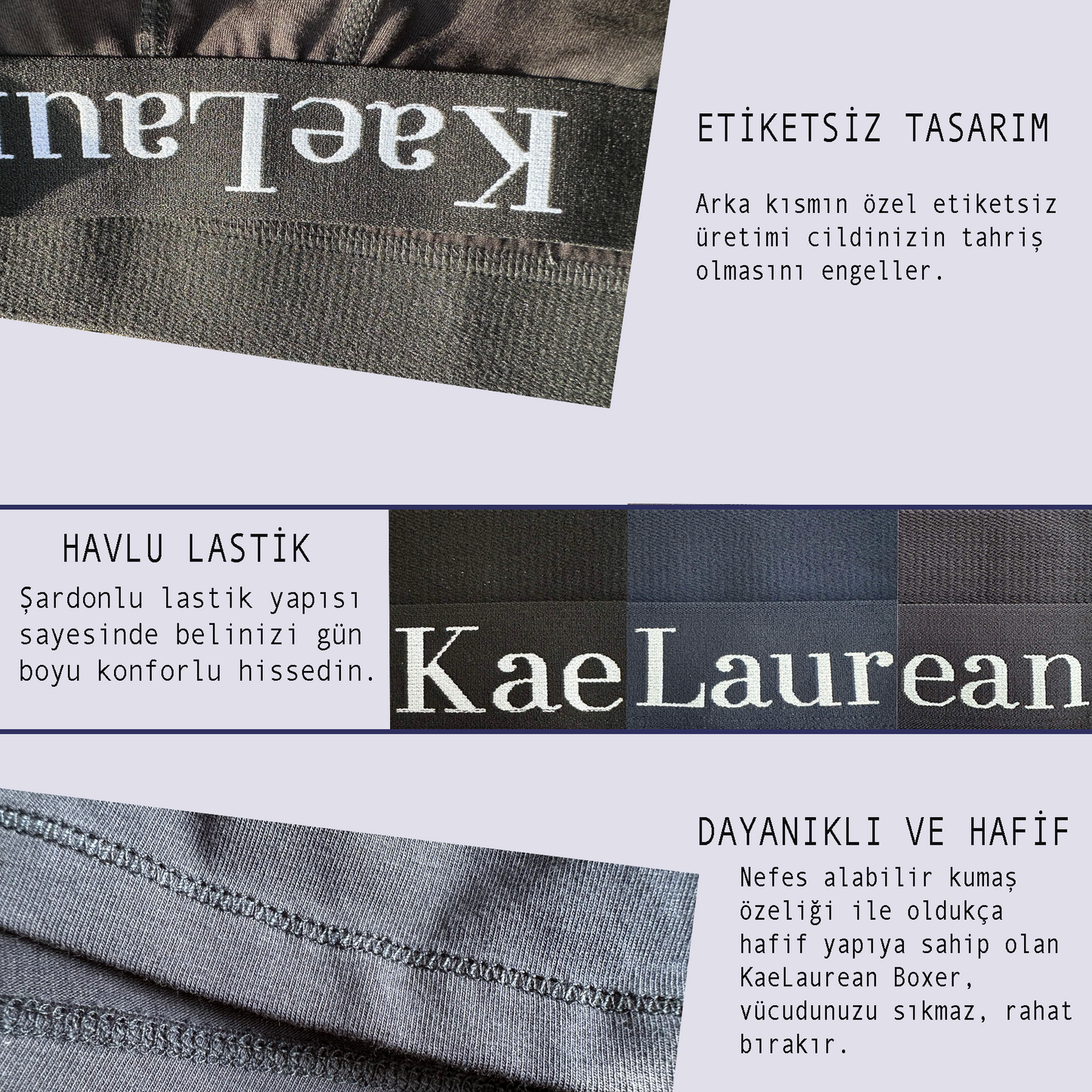 KaeLaurean Lycra Men's Boxer 3 Pieces 