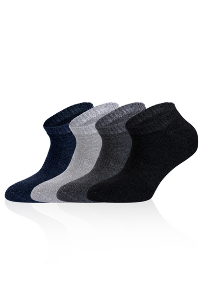 Erkek 4'lü Sneakers Kışlık Havlu Çorap