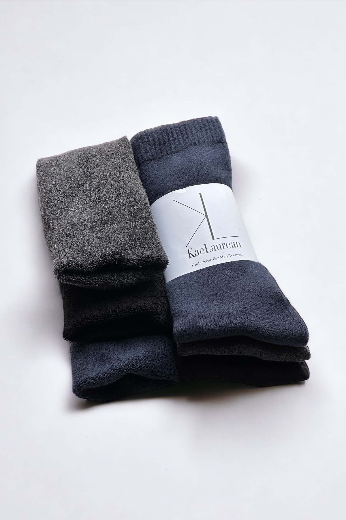 Men's 3-Pack Seamless Winter Dark Colors Towel Socks