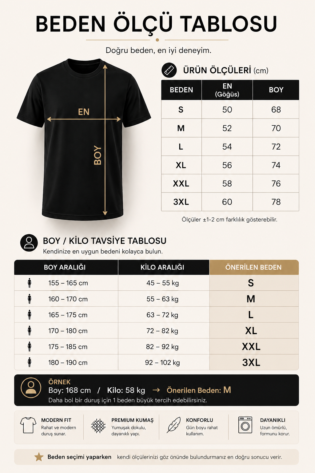 Kadın Siyah Pamuklu Regular Fit Tişört