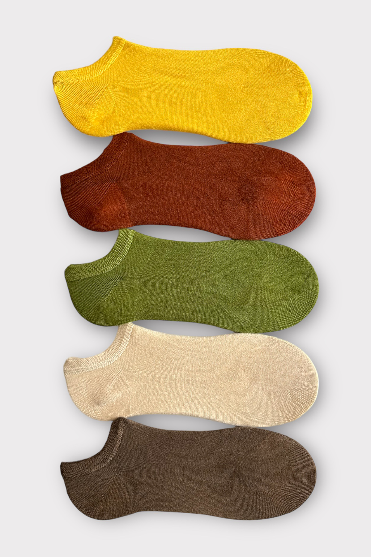 KaeLaurean Women's Bamboo Earth Colors 5-Pack Short Socks 