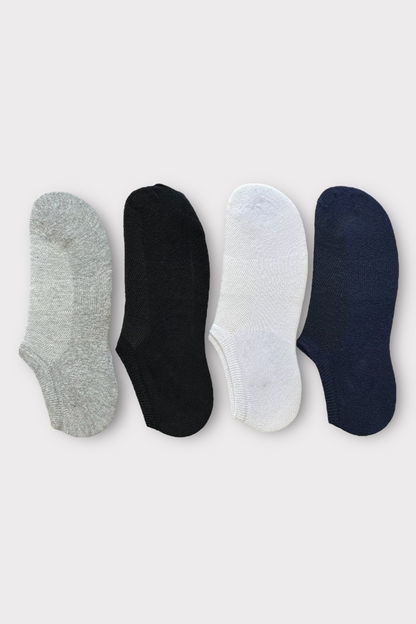 KaeLaurean Men's 4-Pack Cotton Invisible Socks 