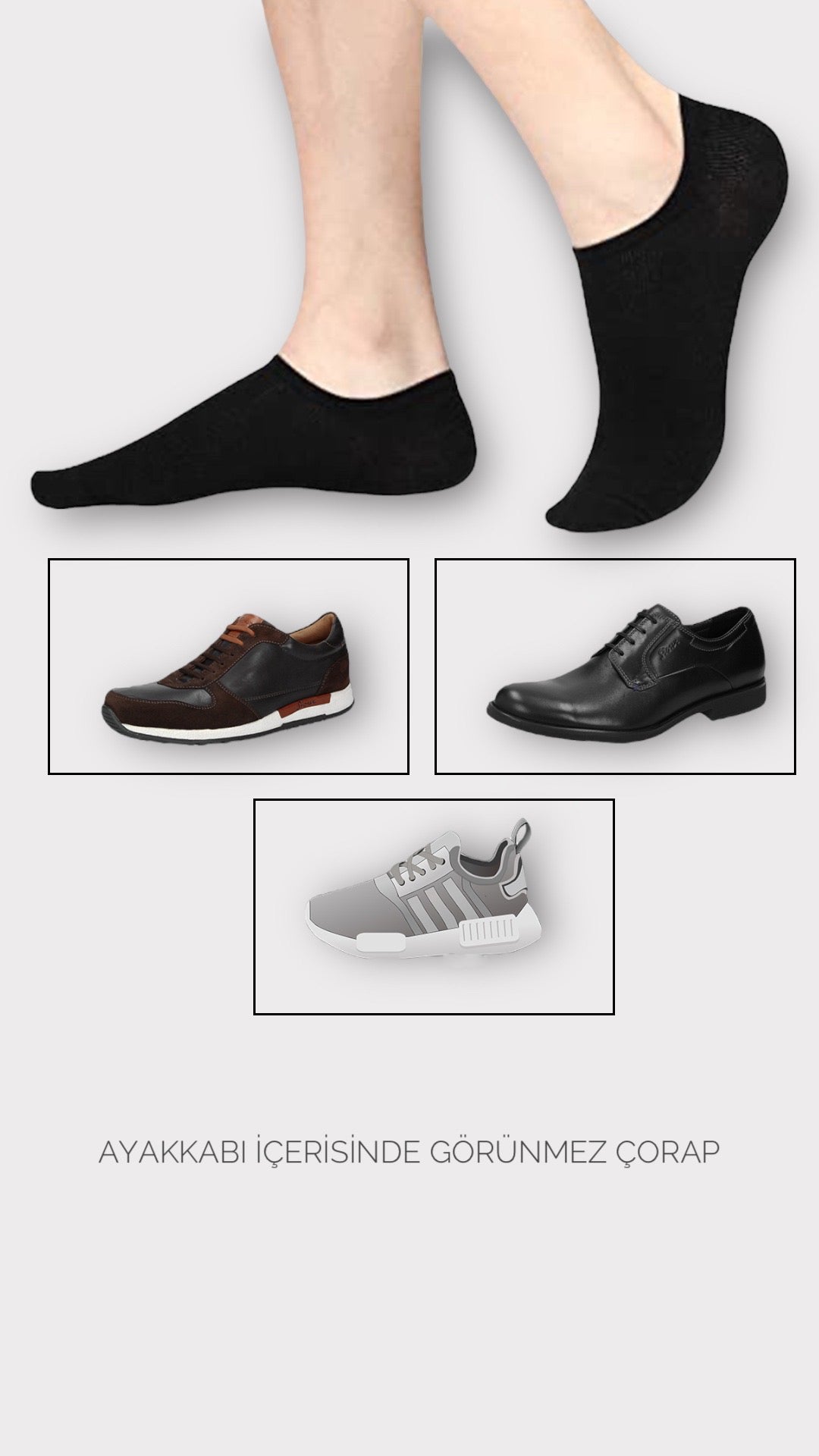 KaeLaurean Men's 4-Pack Cotton Invisible Socks 